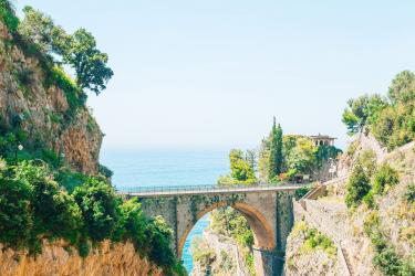 Amalfi Coast -famous-fiordo-di-furore-beach-seen-from-bridge
