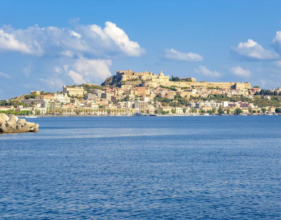 Eolie - Aeolian - view-of-milazzo-town-from-the-sea